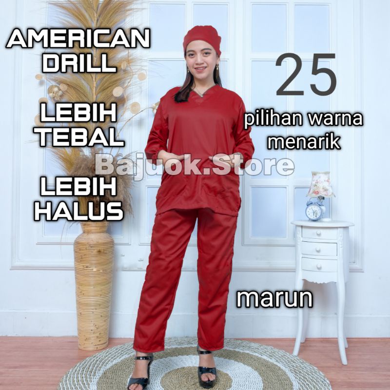 Jual Baju Ok Lengan Panjang Scrub Medis Baju Perawat Ok Lengan Pendek