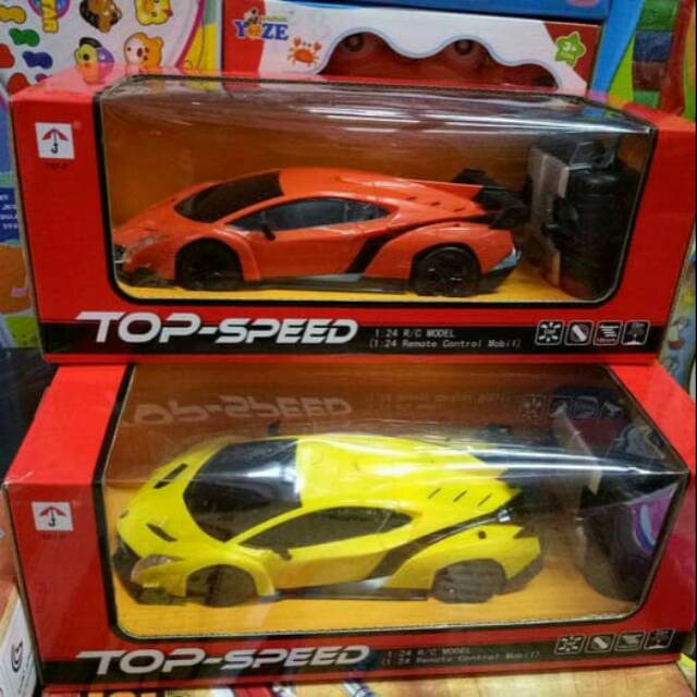Mainan anak mobil RC lamborghini top speed