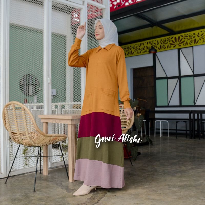 GAMIS WANITA SALUR Knit IMPORT // Dress Knit Salur Import // Dress All Size