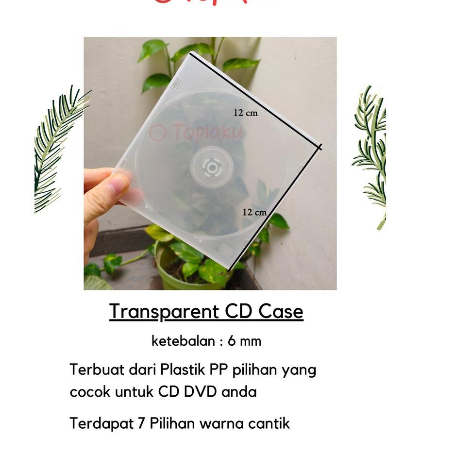 ℮ Tempat CD DVD 50 Pieces Transparan Bening Tempat Kaset Case CD DVD Mika Kotak TANPA COVER ✯