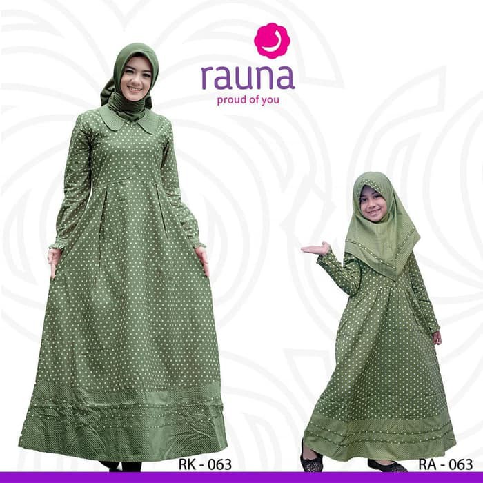 COUPLE GAMIS IBU & ANAK / GAMIS RAUNA RK - 63 / FASHION MUSLIM