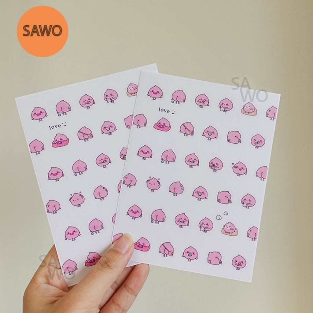 

Stiker Peaches Emoji Stickers Cute Deco Scrapbook DIY Cute