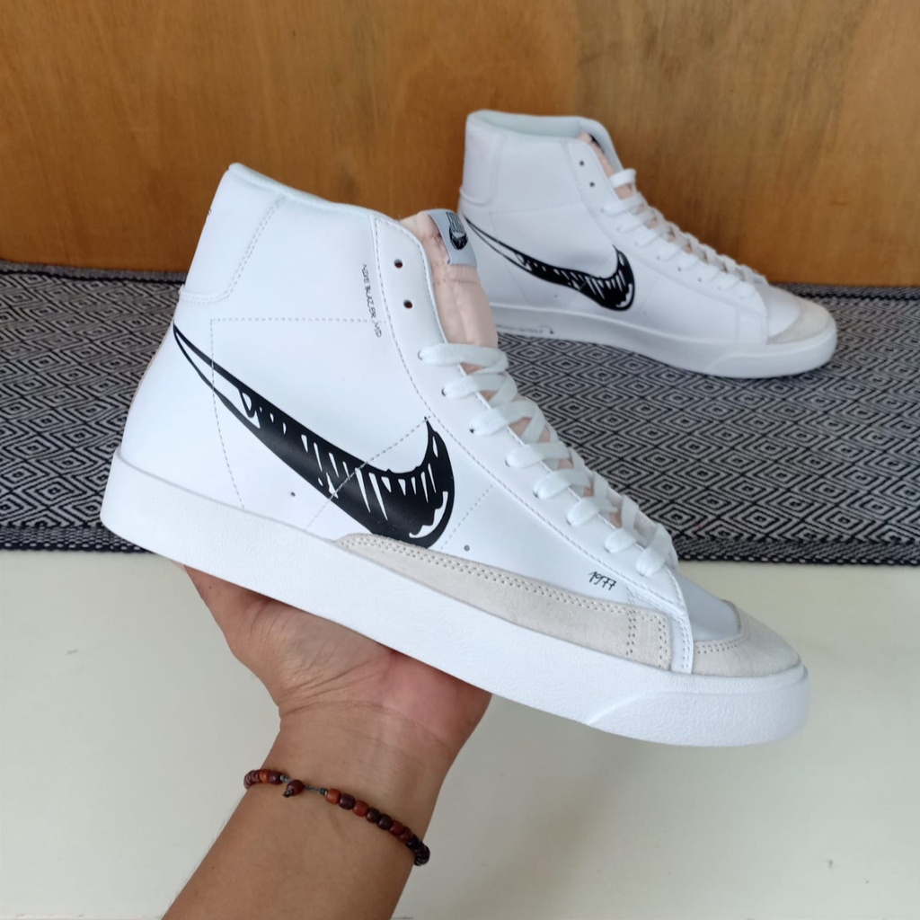 NIKE BLAZER MID VINTAGE 77 SKETCH WHITE BLACK | ORIGINAL BNWB | SNEAKERS ORIGINAL