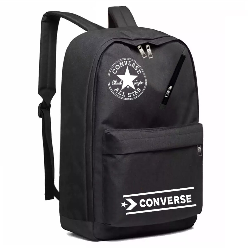 SHOPEE 6.6 SUPER SALE!! Tas Ransel Pria Conv-99 Backpack Laptop Fashion Pria dan Wanita Tas Punggung Sekolah - Black