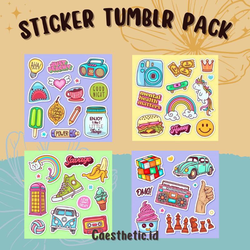 

STICKER TUMBLR AESTHETIC - STICKER HP LAPTOP - STICKER TUMBLR PACK - STICKER MINI TUMBLR