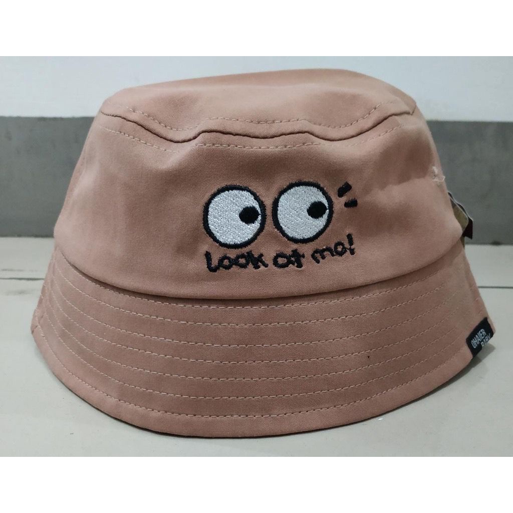 kiddiwear TOPI BUCKET FASHION HAT ANAK MOTIF HURUF - TOPI ANAK UNISEX MOTIF LOOK AT ME