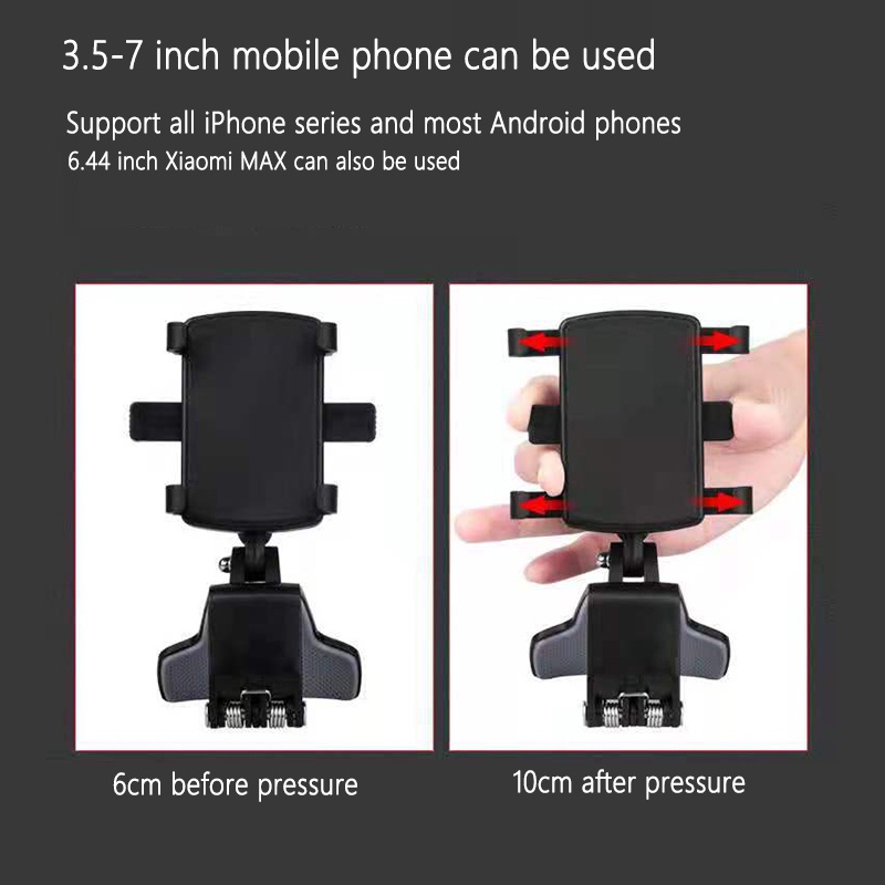 COD❤Holder Hp Dashboard Mobile Jepit 360 Degrees 3 In 1 Universal Aone