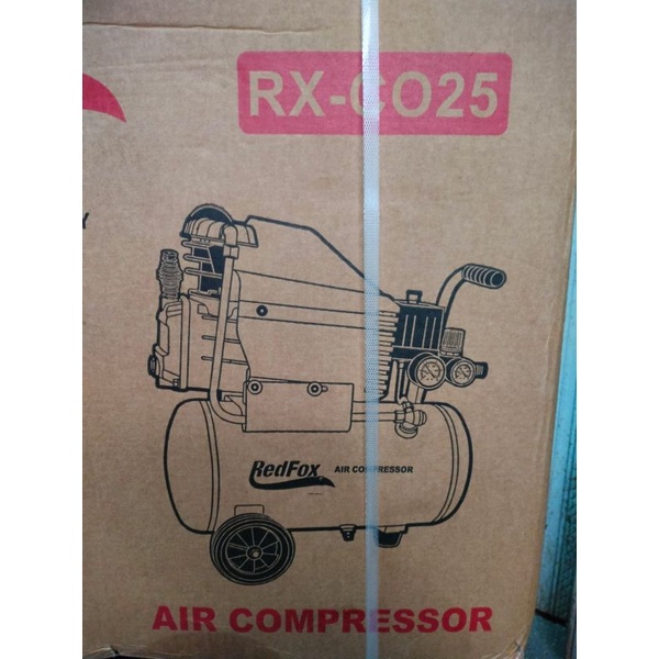 kompresor angin redfox RX-CO25 1hp 24liter (oli /oil) mesin kompresor angin redfox 1hp tangki 24liter