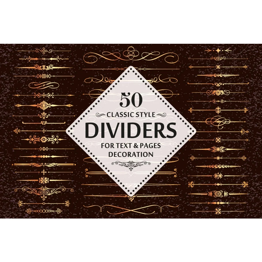 50 Vector Divider Design Elements