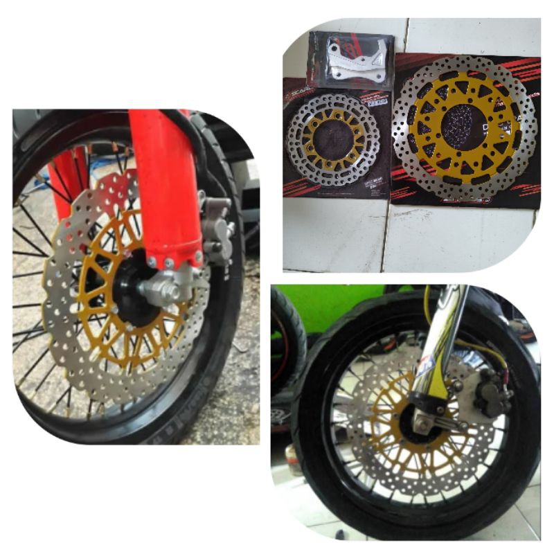piringan cakram besar CRF 150 L depan belakang supermoto