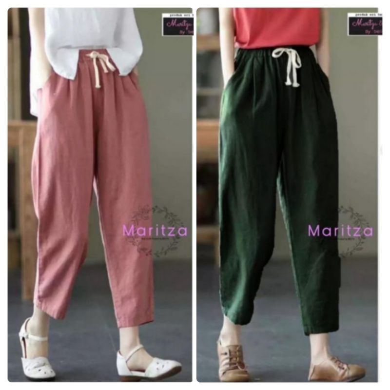 celana panjang wanita kekinian/celana catton ramy7