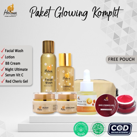 (WAJIB KONSUL) PAKET GLOWING KOMPLIT HELWA BEAUTYCARE