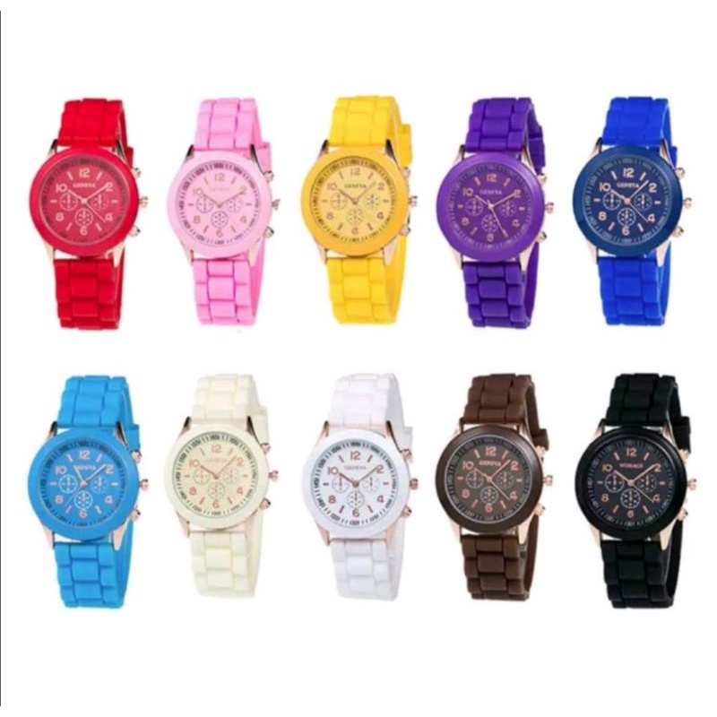 Jam Tangan GENEVA Wanita Pria COUPLE Analog Fashion-1
