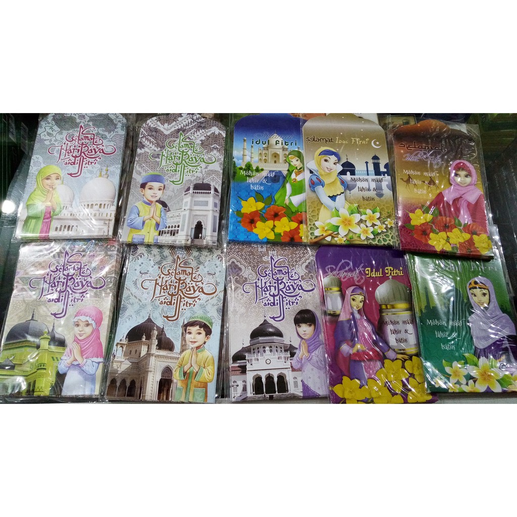 Amplop angpau lebaran idul fitri kualitas bagus art paper model pasti random, ukuran medium