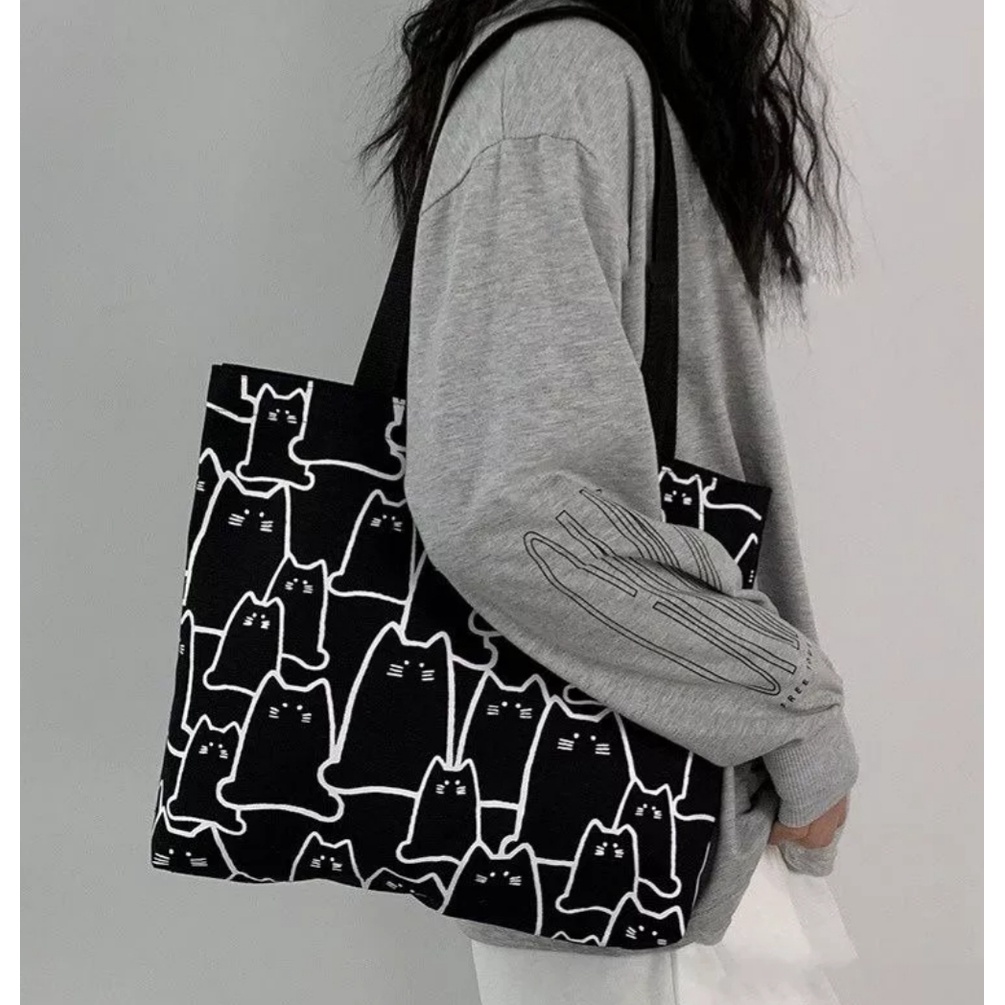 (PAKAI RESLETING) Tote bag wanita fullprint bigsize ( Toko Uci)