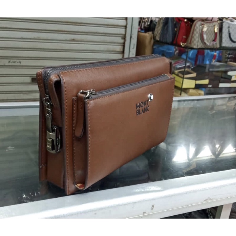 Handbag MONTBLANC terbaru /Clutch MONTBLANC model Gagang Unisex