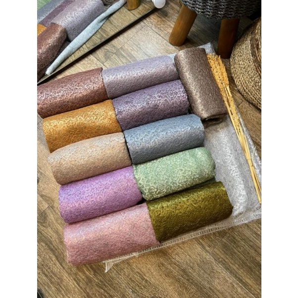 Kain Metalik Tirtasari 1.25M motif sakura original by Djuwita Kebaya