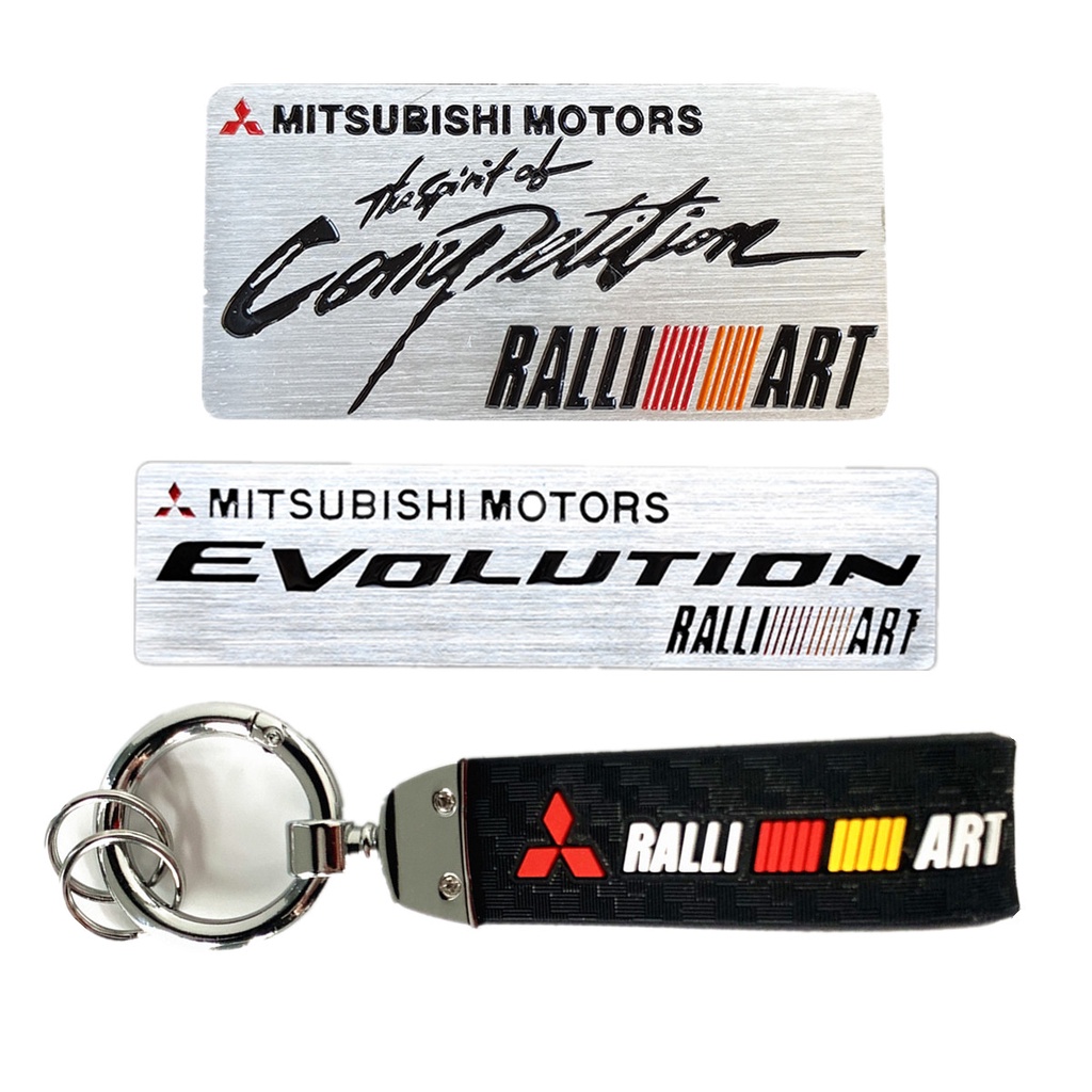 Mitsubishi Stiker Metal Motif Tulisan RALLIART Untuk Dekorasi Mobil Jinxuan Outlander Pajero Lancer