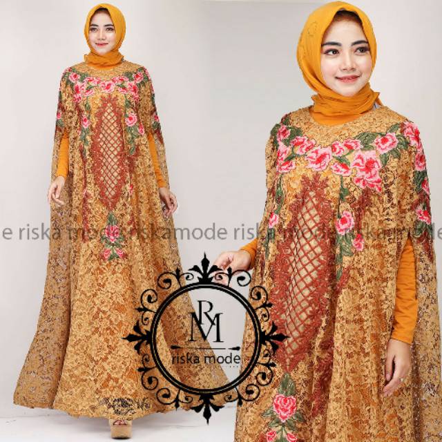 Gamis Kaftan Nagita Brokat Bordir