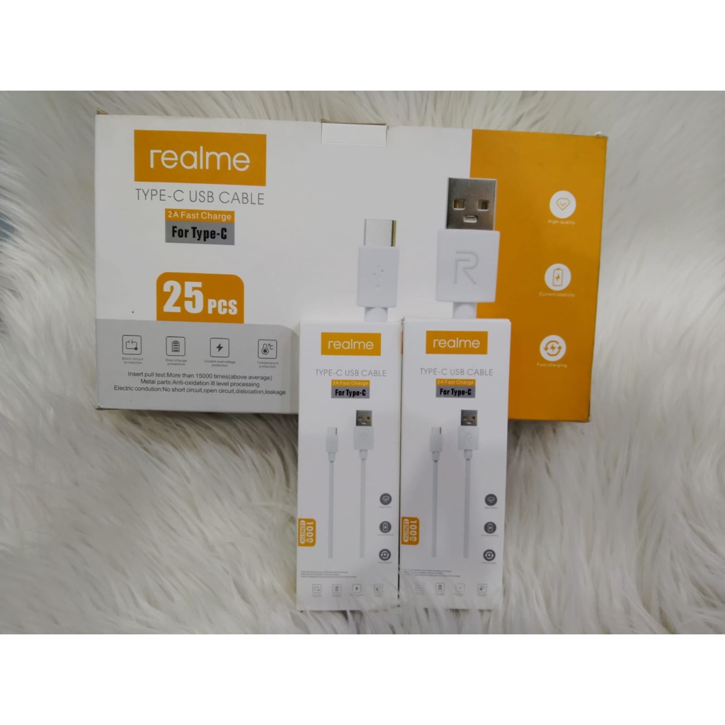 Kabel Data Micro Usb &amp; Type C Realme Fast Charging / Kabel Data Realme - Tipe C, Micro USB