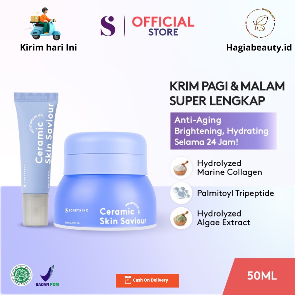 AGEN RESMI - SOMETHINC CERAMIC SKIN SAVIOUR ORIGINAL BPOM - PELEMBAB WAJAH BERMINYAK