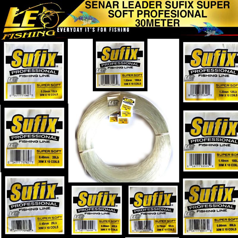 30M SENAR PANCING SUFIX SUPER SOFT SENAR LEADER RANGKAIAN HIGH QUALITY PRODUK