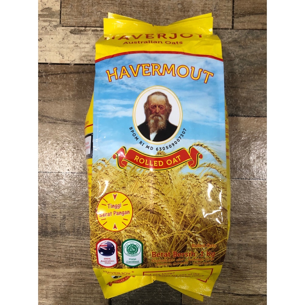 

Havermout Haverjoy Rolled Oat / Butiran Utuh Oats Havermut 1kg