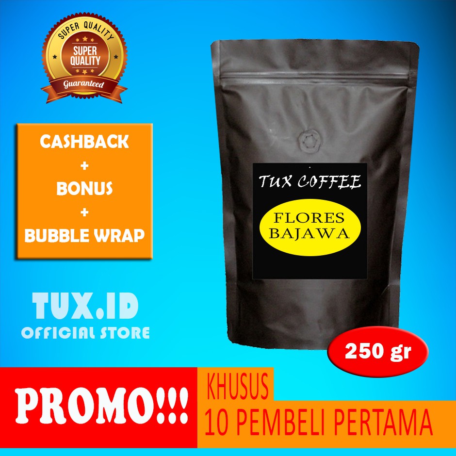

COFFEE Biji Kopi Arabika Flores Bajawa 250gr Coffee Beans