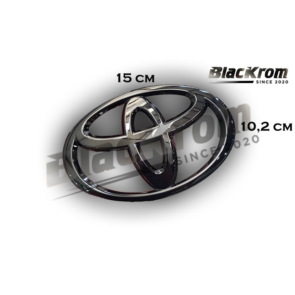 Logo Emblem Black Chrome Depan Toyota Yaris 2012 - 2013