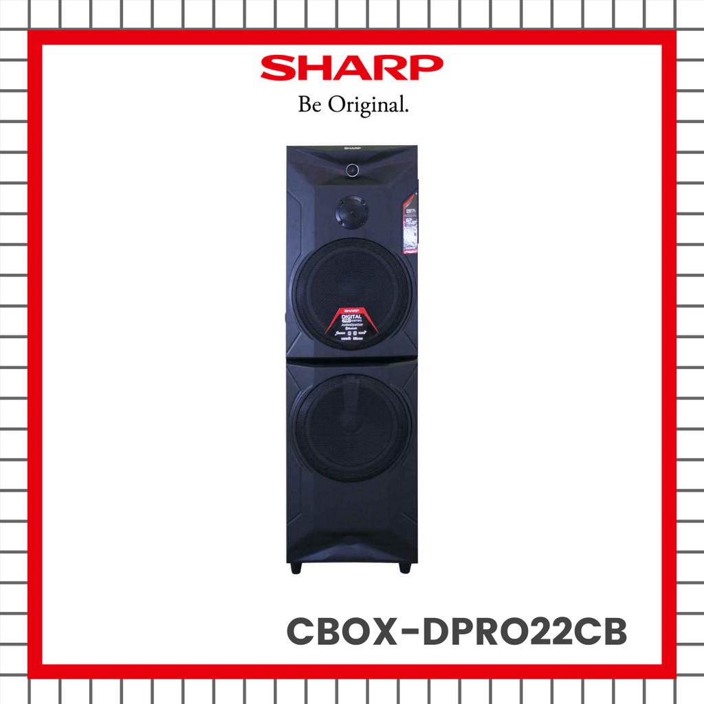 ACTIVE SPEAKER SHARP CBOX-DPRO22CB / SPEAKER AKTIF SHARP CBOX-DPRO22CB