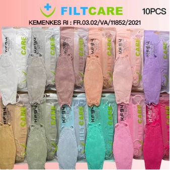 MASKER KOREA KF94 MASKER 4 PLY DENGAN SATU TALI WARNA SOFT