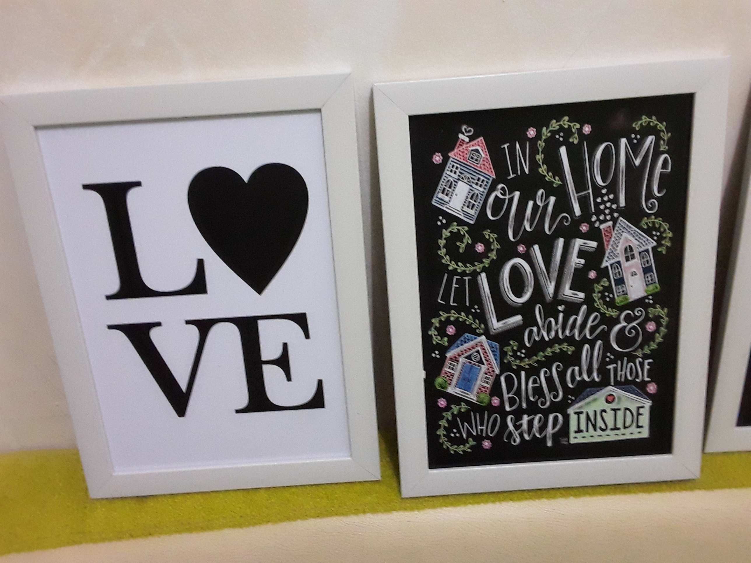 Promoooo!!! 1 Buah Wall Decor Frame Fiber A4 - Quotes Life Series Hiasan Dinding Shabby Chic