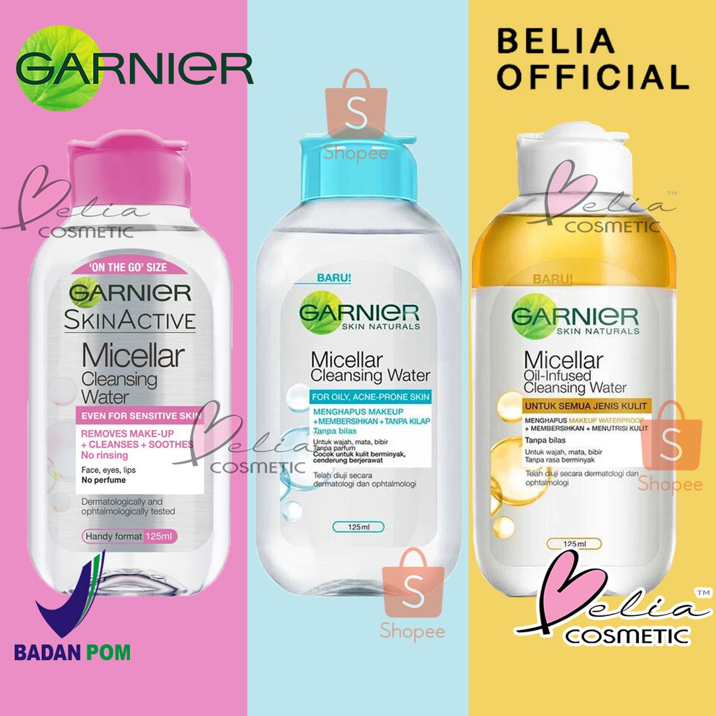 ❤ BELIA ❤ Garnier Micellar Water Pink | Blue | Bi-phase Oil | Vit C | 50 | 125 | 400 ml Skin Care