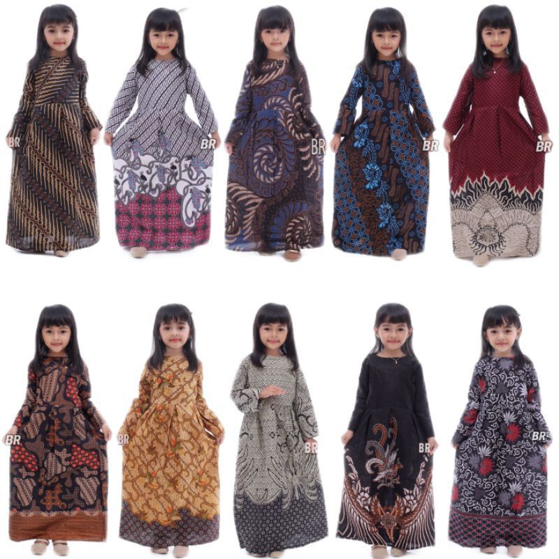 Baju Gamis Batik Anak Perempuan