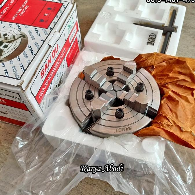 Chuck Bubut 6" 4 Jaw | Claw Bubut 4 Jaw | Catok Kepala Bubut 6 Inch