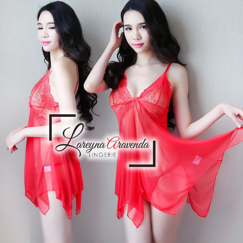 Set Baju Lingerie Seksi &amp; G String Model Sweet Lace LG103