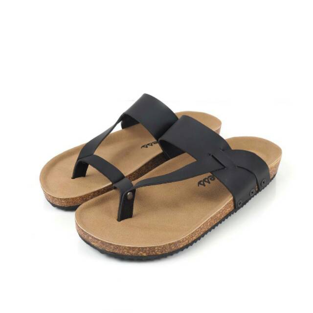 PROMO HARGA SANDAL KULIT GOODNESS LOOP BLACK