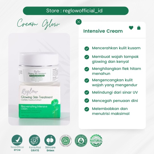 REGLOW Skincare Original Glow Skin Treatment BPOM Re Glow Series Penghilang Flek Hitam Paket Whitening Pemutih Perawatan Wajah Glowing Beauty Cream Toner Facial Wash Rglow Reg Reglow dr Shindy Putri Official Store-Cream Siang Malam