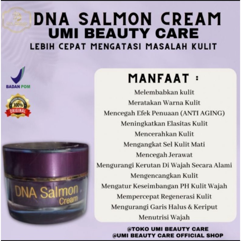 ORIGINAL✅DNA SALMON SKINCARE, DNA SALMON UMI BEAUTY CARE, DAN SALMON BY UMI ALFATIH 10GR