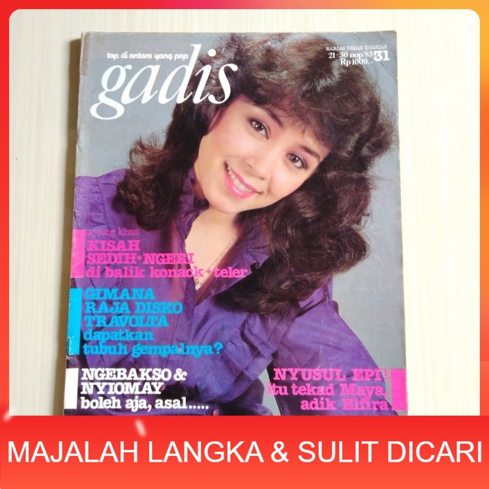Majalah GADIS No.31 Nov 1983 CHINTAMI ATMANEGARA Langka