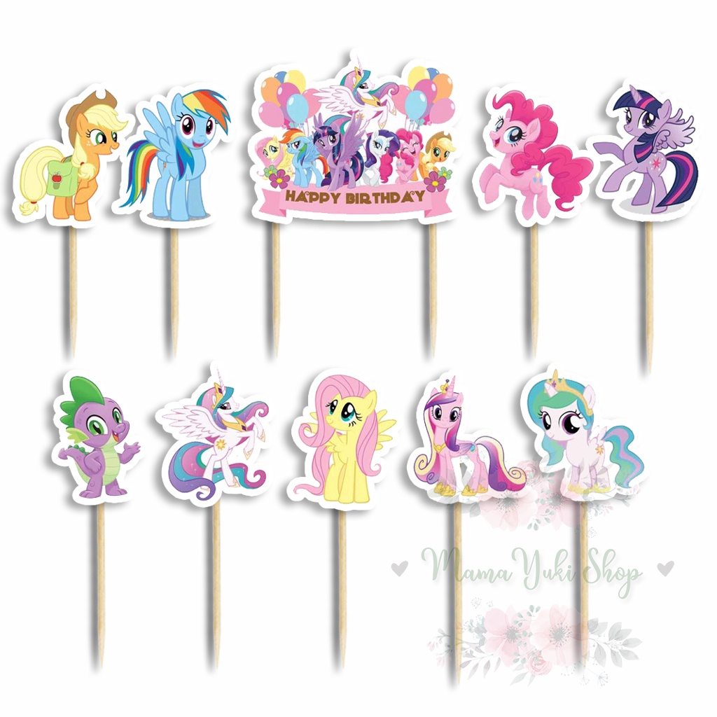 Jual Topper Cake Hiasan Kue Ulang Tahun Anak Little Pony no 2 | Shopee