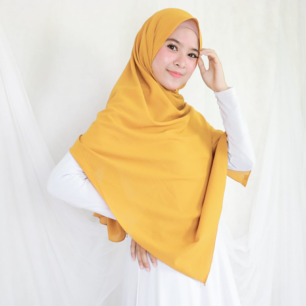 Kerudung Hijab Instan Pashmina Karet Diamond Crepe Premium 180x75cm By Kalisha