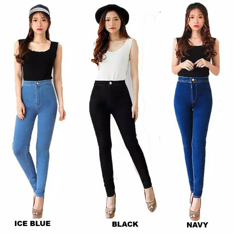 celana jeans hw haigh waist prada bahan soft jeans lembut strach CELANA JEANS HW CELANA PANJANG WANITA ( HW TULANG HW POLOS )// HIGHWAIST JEANS PREMIUM STRECT SNOW