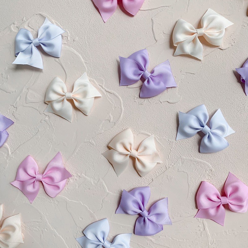

RM CLASSIC : Plain Pinwheel Bow Set / RibbonMadness Headband Clip