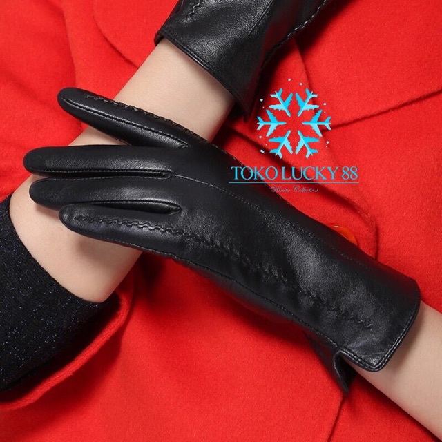 RESTOCK IMPORT MOLLAD Glove Leather Woman New Sarung tangan kulit touchscreen musim dingin lapis bulu