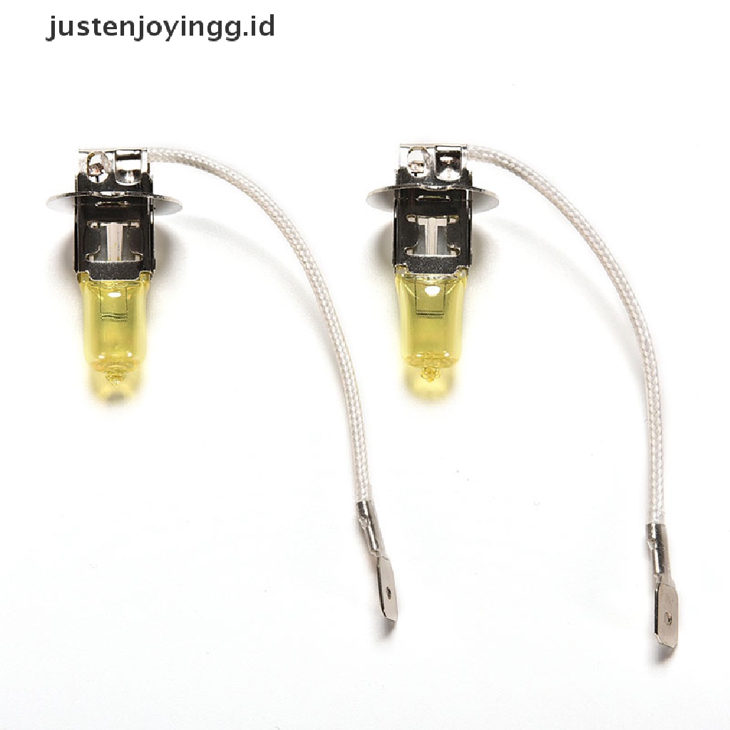 2 Pcs Lampu Kabut Halogen H3 12V 55W Warna Putih Kuning Emas Untuk Depan Mobil