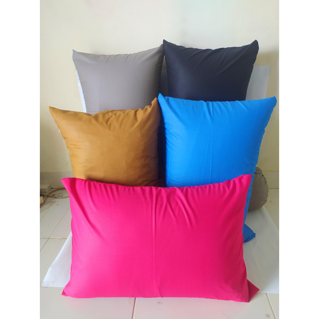 Sarung Bantal Guling Tidur Memory Foam Varian Warna Bahan katun Lembut 65x45