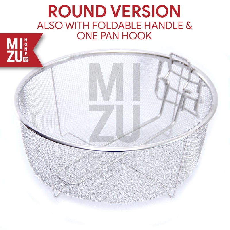 MIZU FURAIYA 20cm French Fries Deep Frier Frying Basket Keranjang Penggoreng Kentang Stainless-1