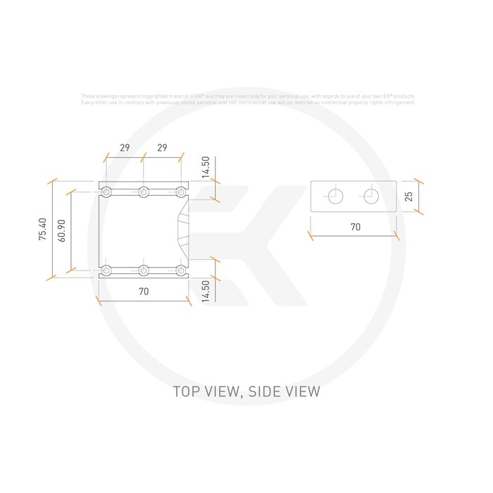 EKWB EK Scalar Dual 3-slot - Plexi