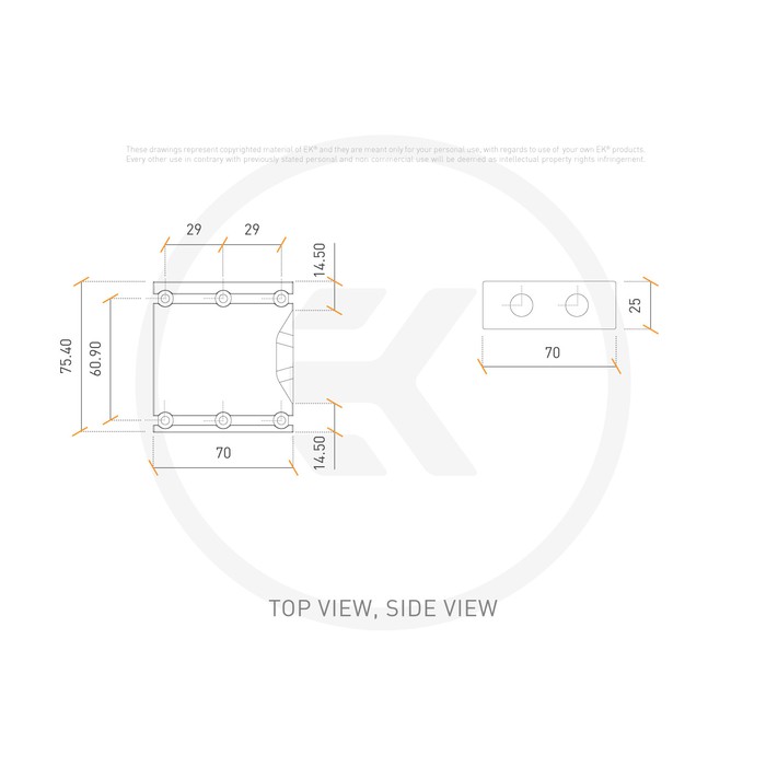 EKWB EK Scalar Dual 3-slot - Plexi